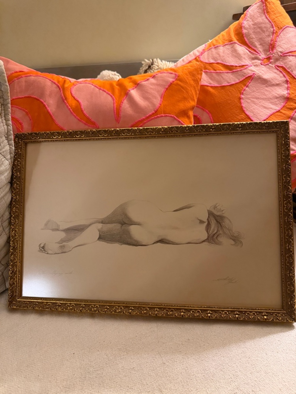 “Sleeping Nude” by Sheldon Fink. Signed and Numbered Lithograph.